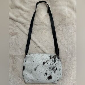 Handmade Cowhide and Leather Crossbody Bag